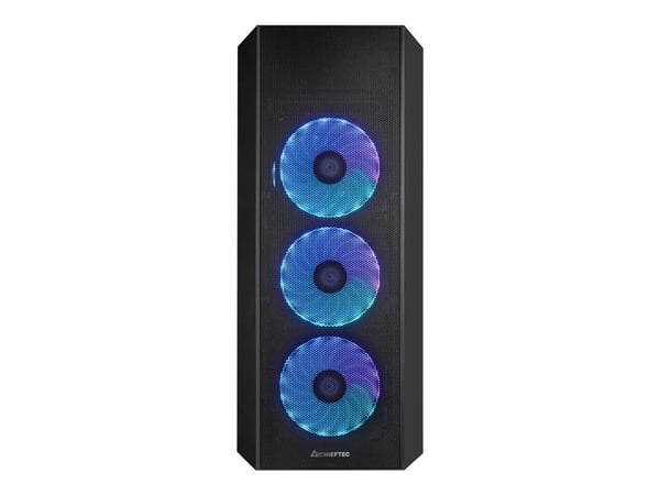 Chieftec SCORPION 4 - Torni - ATX - sivupaneeli ikkunalla (karkaistu lasi) - Ei virtalähdettä (ATX) - musta - USB/ääni