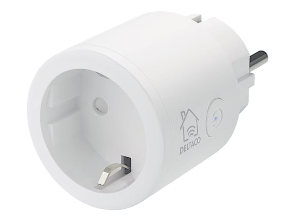 DELTACO SH-P01 - Smart kontakt - trådlös - 802.11b/g/n - 2.4 Ghz - vit