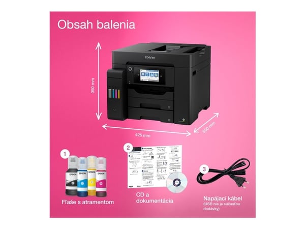 Epson EcoTank L6550 - Multifunksjonsskriver - farge - ink-jet - A4 (210 x 297 mm) (original) - A4/Legal (medie) - opp til 25 spm (trykking) - 550 a...