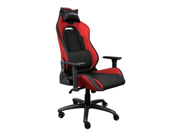 Trust GXT 714 Ruya - Spelstol - armstöd - T-formad - lutning - svängtapp - högdensitetsskum, PU-behandlat läder, plast - röd