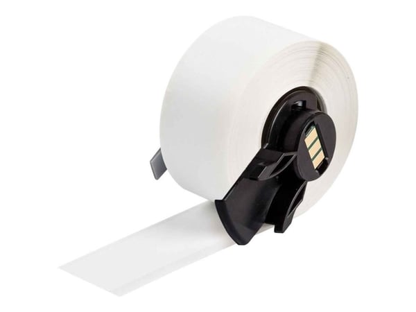 Brady - Vinyl - Glanset - Permanent akryllim - Hvit - Rull (1,27 cm x 15,2 m) 1 rull(er) med dekaltape
