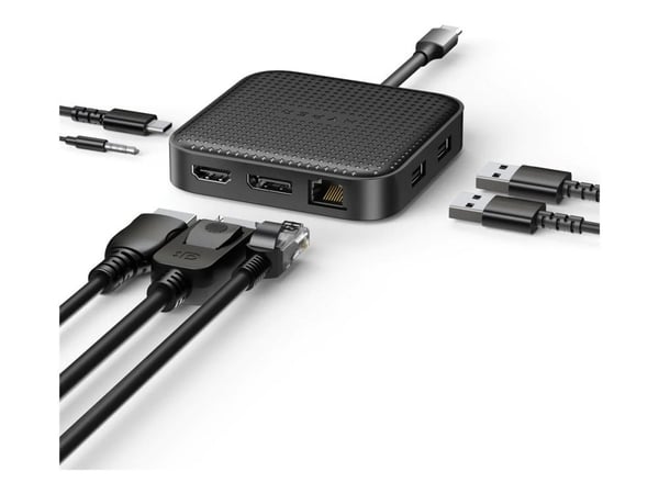 HyperDrive Mobile Dock - Dockningsstation - USB4 - HDMI, DP - 1GbE
