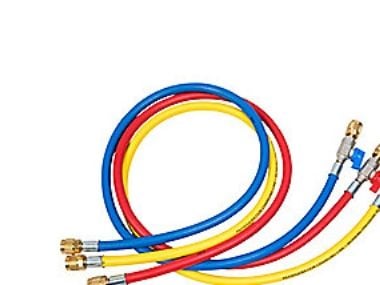 Refco CA-CCL-60-1/2-20UNF - 3 x service slanger, 5/16'', Kugle, Lige, 60 bar, R410/R32