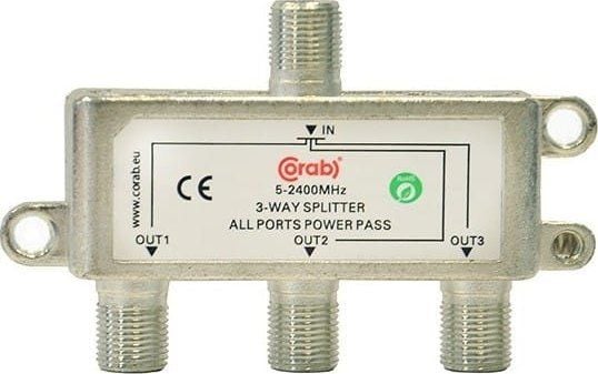 CORAB Signaalin jakaja 5-2400Mhz 3 ulostulon teho pass CORAB