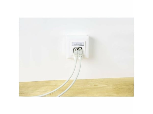 Renkforce RF-4697900, RJ-45, 6a, Vit, 80 mm, 80 mm
