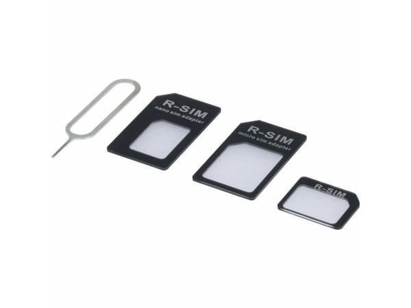 Renkforce RF-5044718, SIM-kortadapter, Micro-SIM, Nano-SIM, SIM i full størrelse, Micro-SIM, 3 stykker, 2 g