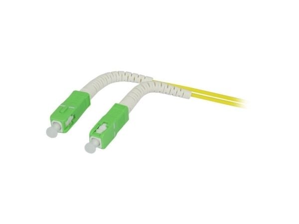 LWL1FaserPatchk 10 m SC/APC-SC/APC 9125u OS2 G657A2 AD2 mm fleksibel knickbeskyttelseshylse