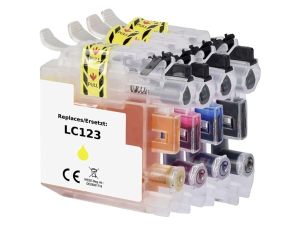 Renkforce RF-5679774, 600 sider, 600 sider, Sort, Cyan, Fiolblå, Gult, 4 stykker