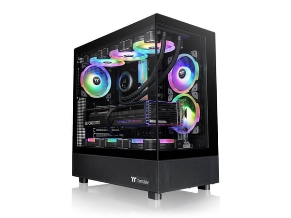 Thermaltake View 270 TG ARGB - Mid tower - utvidet ATX (E-ATX) - sidepanel med vindu (herdet glass) - ingen strømforsyning (PS/2) - svart - USB/lyd