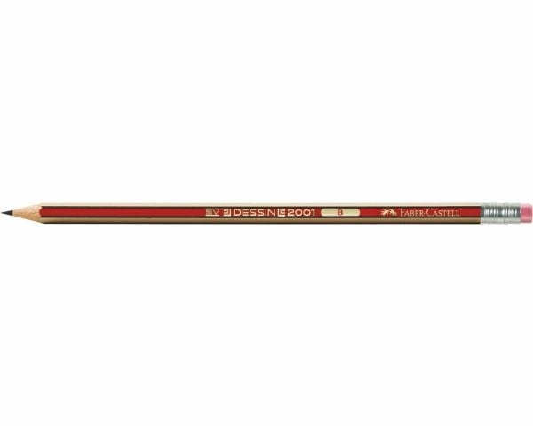 Faber-Castell DESSIN 2001 - Blyant - B - med viskelær