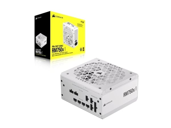 CORSAIR RMx Series RM750x SHIFT - Strømforsyning (intern) - ATX12V 3.0/ EPS12V 2.92 - 80 PLUS Gold - AC 100-240 V - 750 watt - hvit