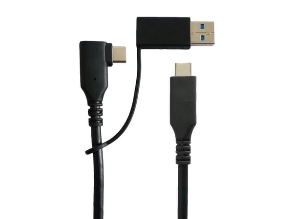 MicroConnect - USB-kabelsett - 1 m - vinklet - svart