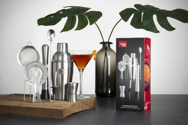 Vacu Vin Cocktail Set 7tlig, Barskje, Jigger, Røreskje, Risteinstrument, Rustfritt stål, China, 525 g, 105 mm, 95 mm