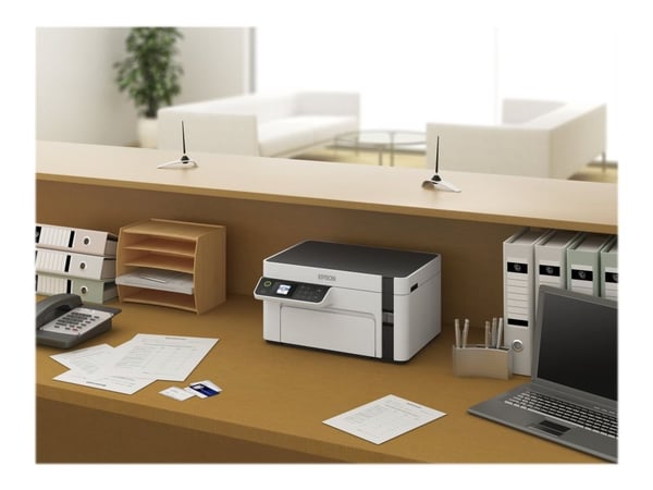 Epson EcoTank M2120 multifunksjonell blekkskriver svart-hvitt Wi-Fi hvit