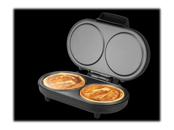 UNOLD 48165 American - Pannekakemaskin - 1 kW - børstet rustfritt stål / svart