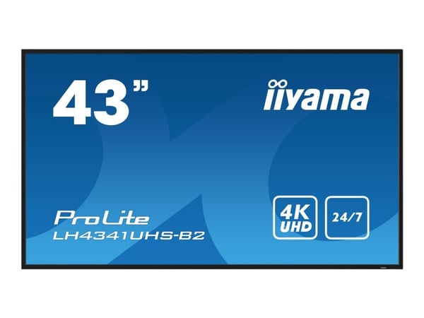 iiyama ProLite LH4341UHS-B2 - 43" Diagonalklasse (42.5" synlig) LED-bakgrunnsbelyst LCD-skjerm - intelligent skilting - 4K UHD (2160p) 3840 x 2160 ...