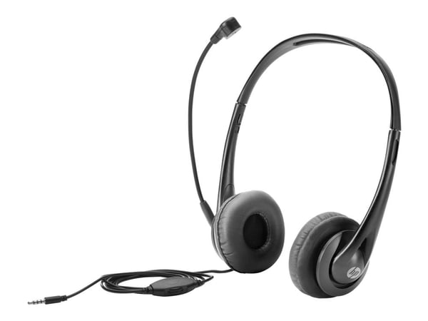 HP G2 - Hodesett - on-ear - kablet - USB - skyggesvart - for HP 27; ENVY TE02; ENVY Laptop 13, 17, 17m; Laptop 14, 14s, 15, 15s, 17; Pavilion 24, 32