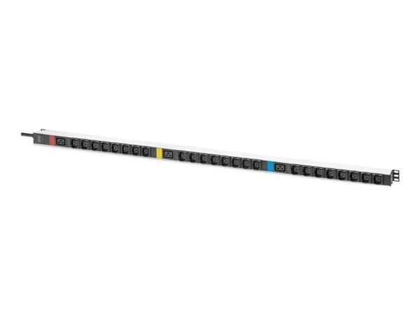 DIGITUS - Strømfordelingslist - 16A - AC 230 - 400 V - 4000 watt - 11000 VA - 3-faset - inngang: IEC 60309 - utgangskontakter: 27 (3 x IEC 60320 C1...