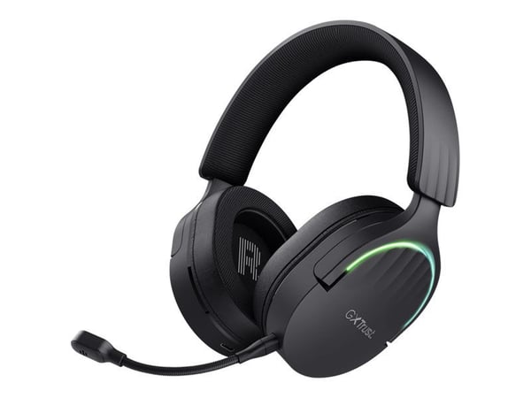 Trust GXT 491 FAYZO - Hodesett - 7,1-kanals - full størrelse - Bluetooth / 2,4 GHz radiofrekvens - kablet, trådløs - 3,5 mm jakk, USB-A via Bluetoo...