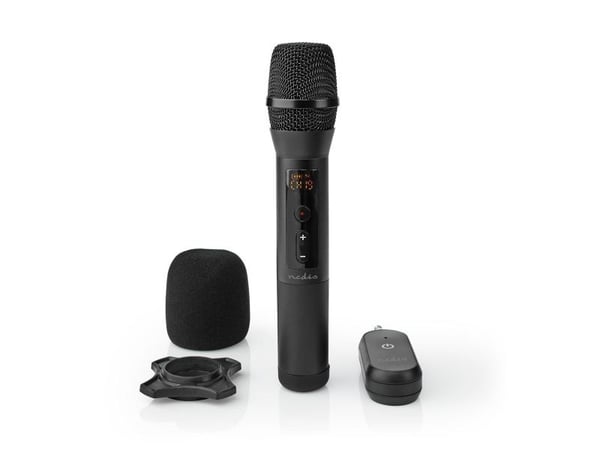 Nedis Microphones, Karaokemikrofon, -95 dB, 70 - 13000 Hz, 1000 O, Trådløs, 6.35 mm (1/4")