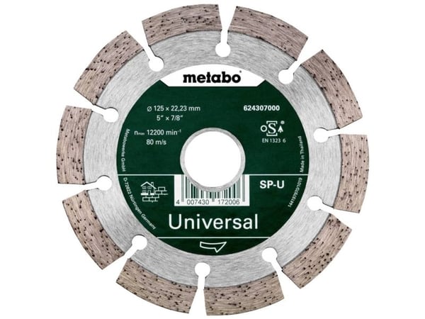 Metabo 624307000, Kutteskive, Flatt senter, 2,22 cm, 12,5 cm, 12200 RPM