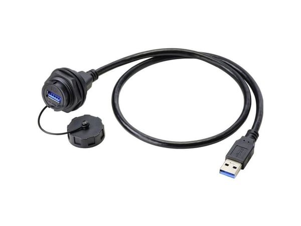USB 3.0 tilkoblingsboks TYPE A tilkobling, innfelt TC-9554656 TRU COMPONENTS 1 stk