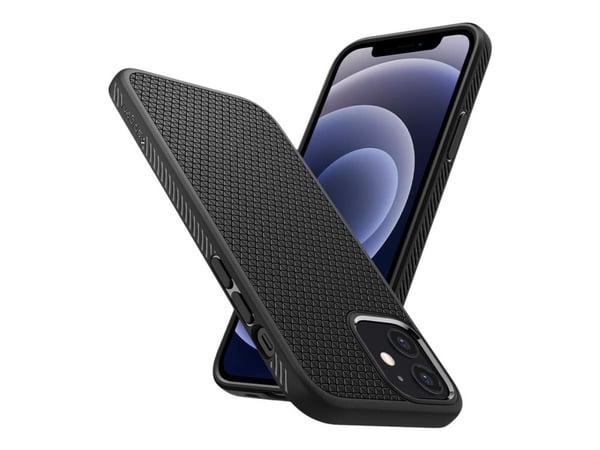 Hurtel Spigen Liquid Air-skal för iPhone 12 / iPhone 12 Pro - matt svart