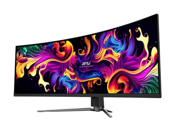 MSI MPG 491CQP QD-OLED - OLED-monitor - spel - böjd - 49" - 5120 x 1440 Dual Quad HD @ 144 Hz - 250 cd/m² - 1500000:1 - 0.03 ms - 2xHDMI, DisplayPo...