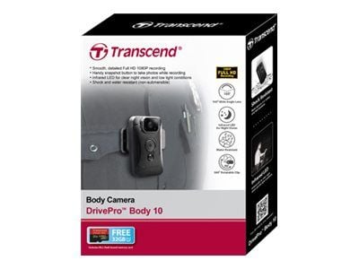 Transcend DrivePro Body 10 - Videokamera - 1080p / 30 fps - flash-kort