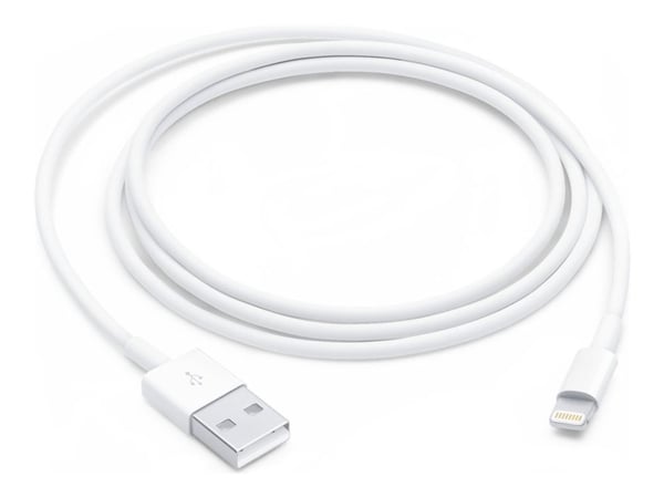 Apple MUQW3ZM/A, 1 m, Lightning, USB A, Uros, Uros, Valkoinen
