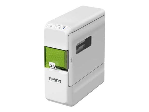 Epson LabelWorks LW-C410 - Etikettskriver - termotransfer - Rull (1,8 cm) - 180 dpi - inntil 9 mm/sek - Bluetooth - kutter - hvit