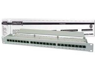 DIGITUS DN-91624S - Koblingspanel - CAT 6 - RJ-45 X 24 - grå, RAL 7035 - 1U - 19"