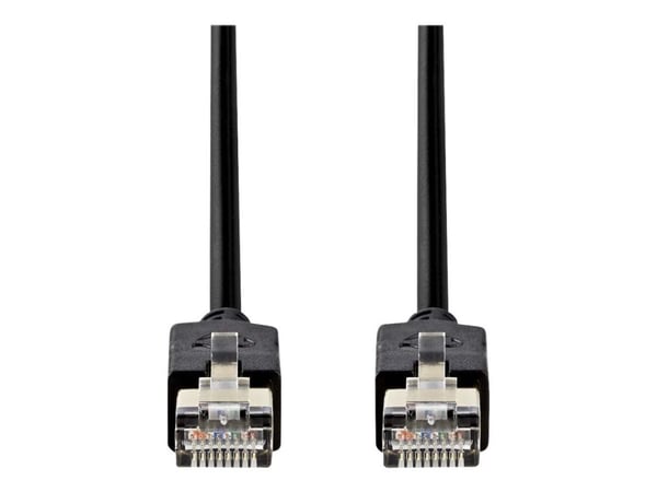 Nedis Cat 6 kabel | RJ45-kontakt | 3,00m | runde | LSZH / PVC | Antrasitt | Emballasje med visningsvindu