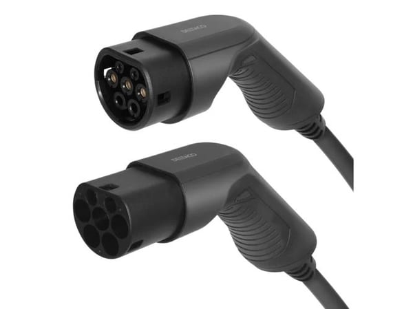 DELTACO e-Charge EV ladekabel type 2 plugg - 32A - Opptil 22 kW - 5 meter