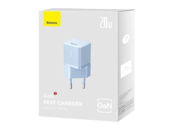 Baseus GaN5 20W Mini, Innendørs, AC, Blå