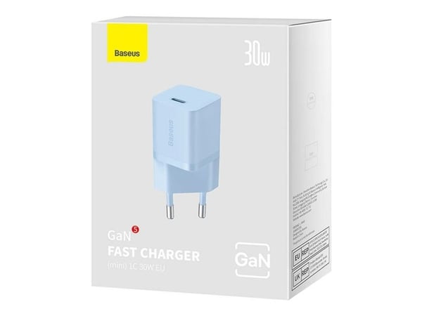 Baseus GaN5 30W Mini, Sisätila, AC, Sininen