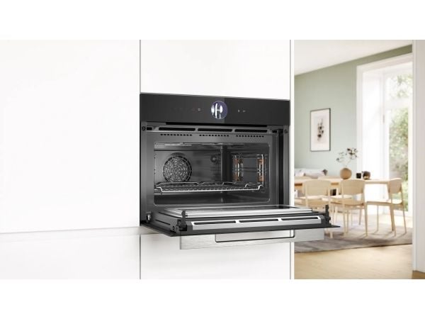 Bosch Serie 8 CMG7761B1, Innebygget, Kombinasjon mikrobølge, 45 l, 900 W, Innebygd skjerm, TFT