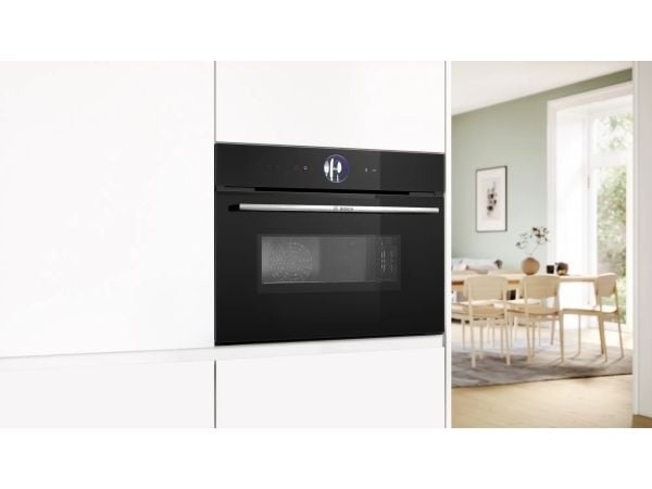 Bosch Serie 8 CMG7761B1, Innebygget, Kombinasjon mikrobølge, 45 l, 900 W, Innebygd skjerm, TFT