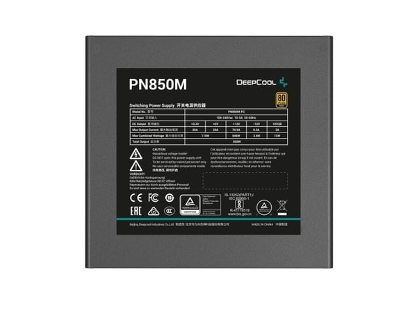 DeepCool PN850M, 850W, 100 - 240V, 50/60 Hz, 10 - 5A, Aktiv, 110W