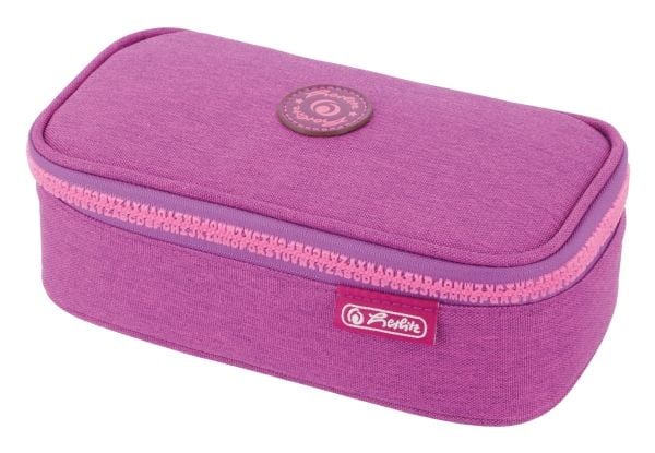 Herlitz beatBox ABC, Mykt penal, Polyester, Rosa, Lilla, Mønster, Glidelås, Oppvekst