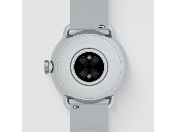 Withings ScanWatch 2 - 38 mm - rustfritt stål - hybridsmartur med bånd - fluorelastomer - håndleddstørrelse: 146-211 mm - monokrom - Bluetooth - 34...