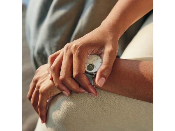 Withings ScanWatch 2 - 38 mm - rustfritt stål - hybridsmartur med bånd - fluorelastomer - håndleddstørrelse: 146-211 mm - monokrom - Bluetooth - 34...