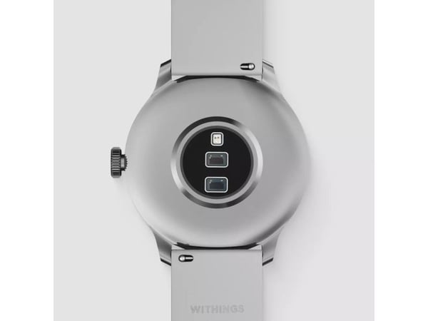 Withings ScanWatch Light - 37 mm - rustfritt stål - smartklokke med bånd - fluorelastomer - håndleddstørrelse: 146-211 mm - monokrom - Bluetooth LE...