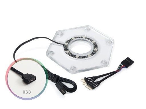 Bitspower Hexagon, Montering Sett, Akryl, Gjennomsiktig, RoHS, 91,4 mm, 80 mm