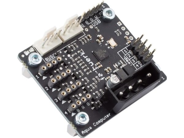 Aqua Computer farbwerk USB, LED kontrollenhet for belysning, Sort, 12 V, 2,5 A, 1 stk.