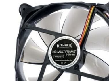 Noiseblocker Multiframe M12-P, Vifte, 12 cm, 2000 RPM, 133 m³/t, Sort