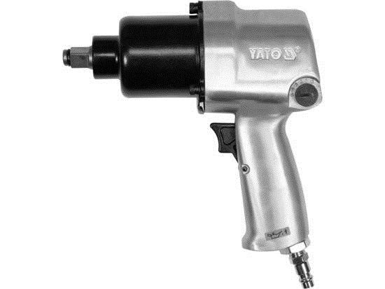 Yato YT-09528, Trykkluftskralle, Sølv, Aluminium, 1/2", 6000 RPM, 1000 Nm