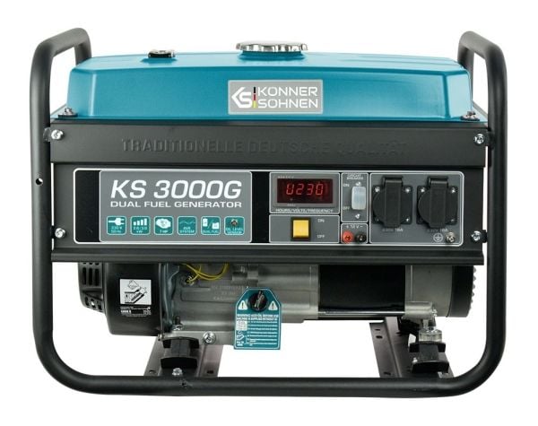 Könner & Söhnen hybrid (bensin/gass) generator 2,6kW 230V KS 3000 G