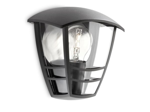 Philips myGarden Creek - Vegglampe - 1 sokkel - E27 - lanterne - svart