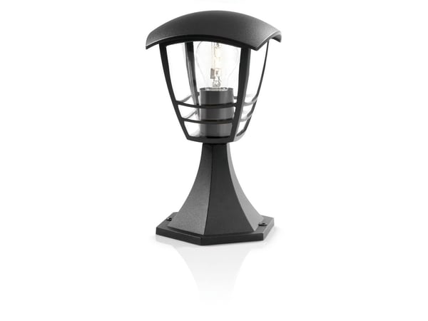 Philips myGarden Creek pylväsvalaisin 60W E27 (ei sisällä lamppua), Ulkotilojen jalka-/tolppavalaistus, musta, Metalli, IP44, Puutarha, Patio, I